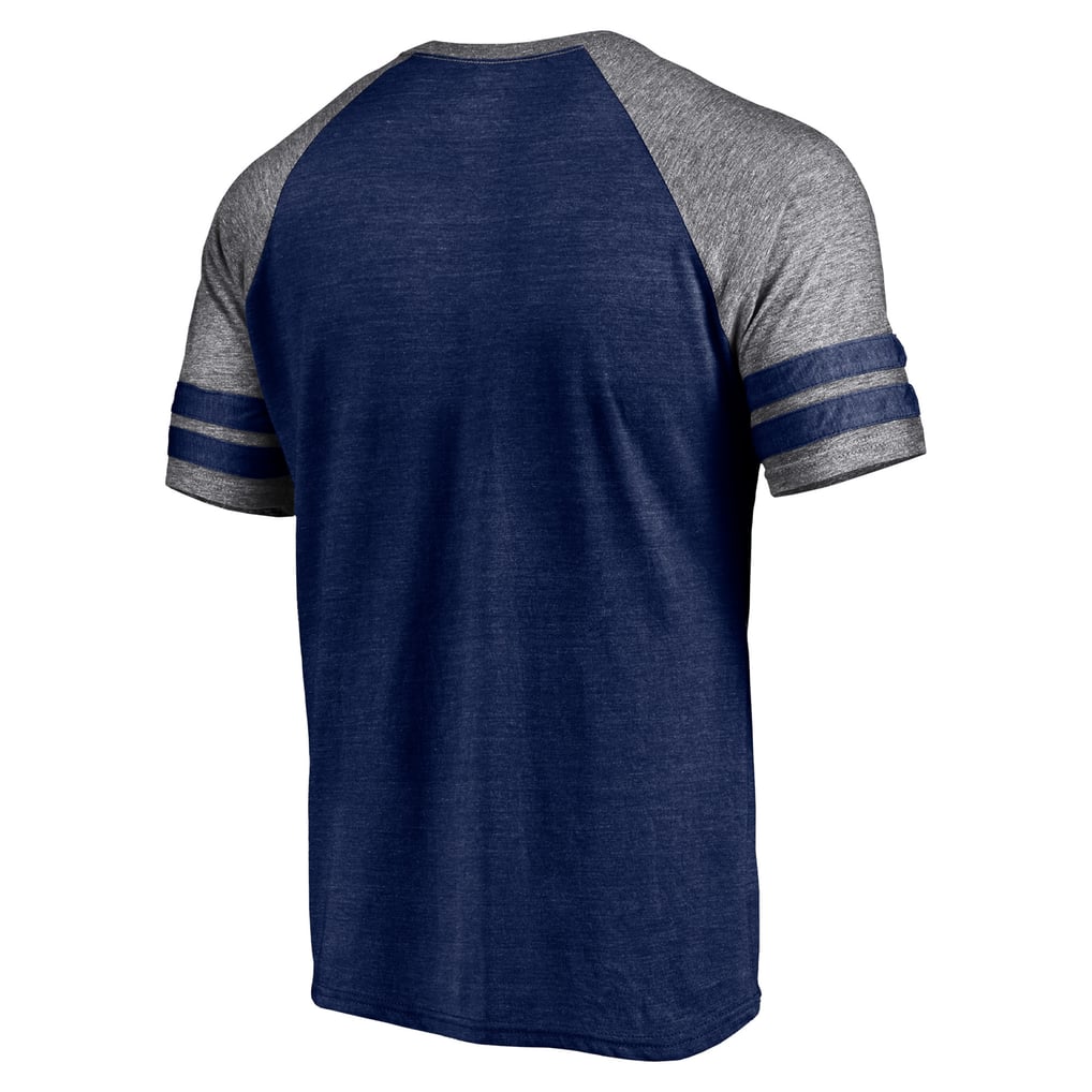 Chicago White Sox Fanatics Utility Two-Stripe Raglan Tri-Blend T-Shirt - Heather Navy