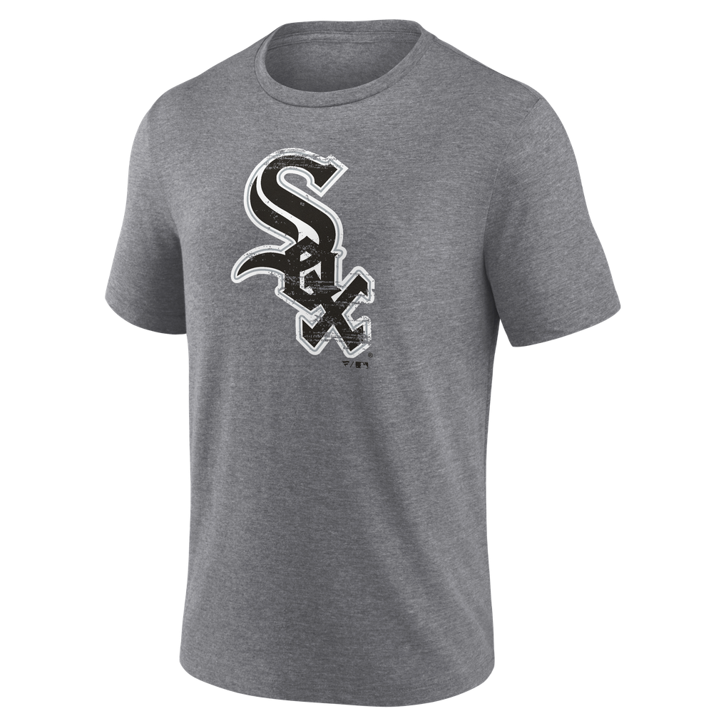  Chicago White Sox Heritage Personalized Any Name & Number Tri-Blend T-Shirt - Gray
