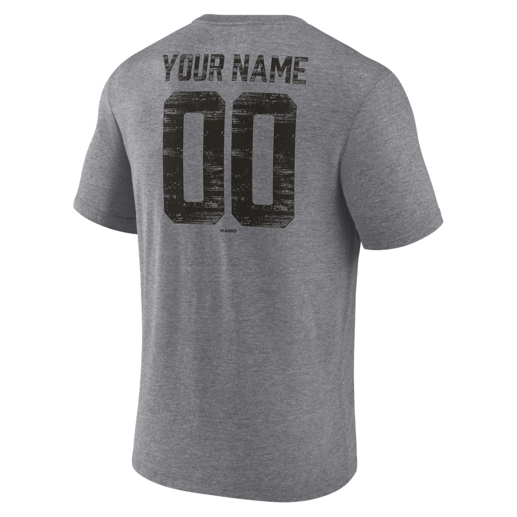  Chicago White Sox Heritage Personalized Any Name & Number Tri-Blend T-Shirt - Gray