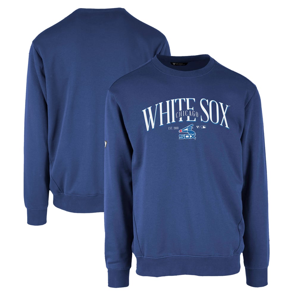 Chicago White Sox Levelwear Zane Cooperstown Collection Retro Spellout Pullover Sweatshirt - Royal