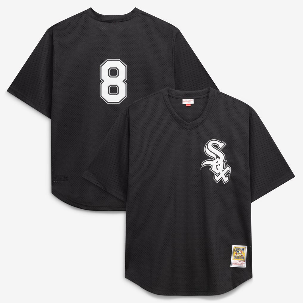 Bo Jackson Chicago White Sox Mitchell & Ness Cooperstown Collection Big & Tall Mesh Batting Practice Jersey - Black