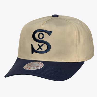  Chicago White Sox Mitchell & Ness Retro Roots Deadstock Cooperstown Adjustable Hat - Cream