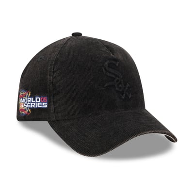  Chicago White Sox New Era 2005 World Series Side Patch Tonal Corduroy 9FORTY A-Frame Adjustable Hat - Black