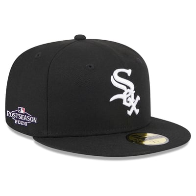 Chicago White Sox New Era 2026 MLB Postseason Side Patch 59FIFTY Fitted Hat - Black