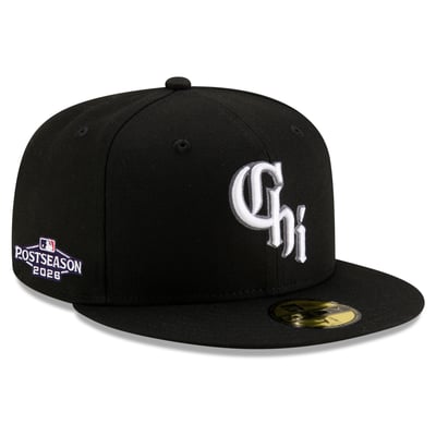 Chicago White Sox New Era 2026 MLB Postseason Side Patch 59FIFTY Fitted Hat - Black