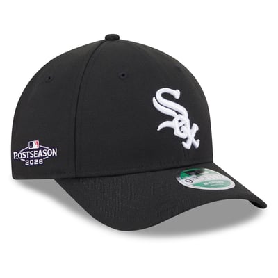 Chicago White Sox New Era Adult 2026 MLB Postseason Side Patch 9FORTY Adjustable Hat - Black
