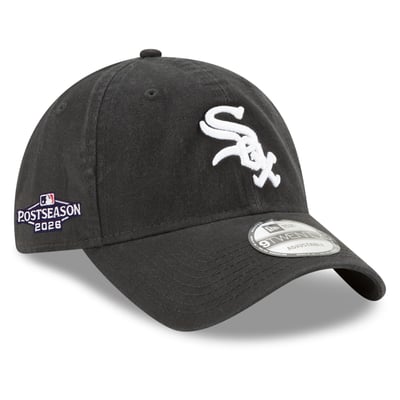 Chicago White Sox New Era 2026 MLB Postseason Side Patch 9TWENTY Adjustable Hat - Black