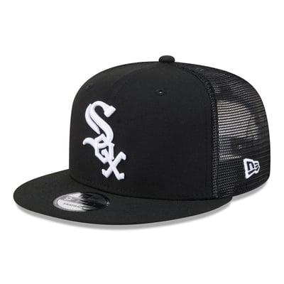 Chicago White Sox New Era 9FIFTY Adjustable Trucker Hat - Black