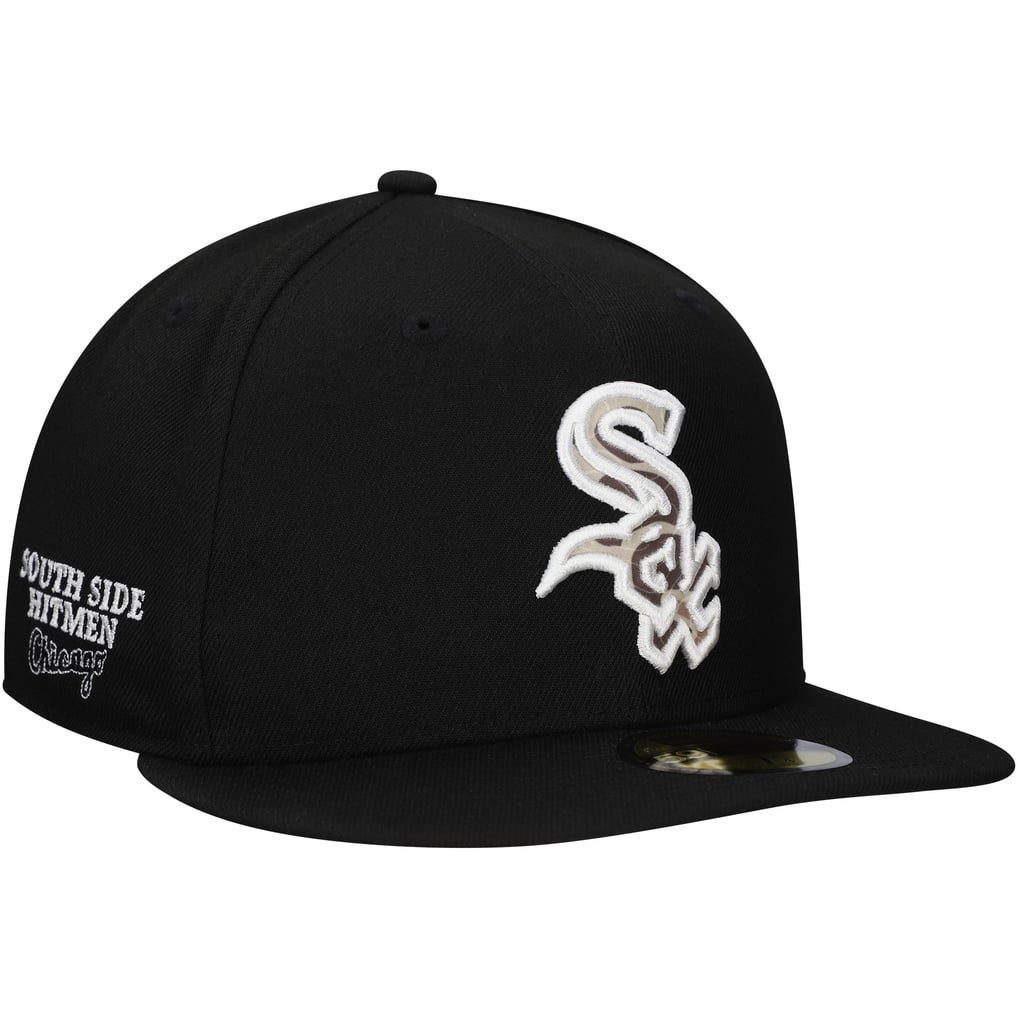 Chicago White Sox New Era Troop Chant Camo Undervisor 59FIFTY Fitted Hat - Black