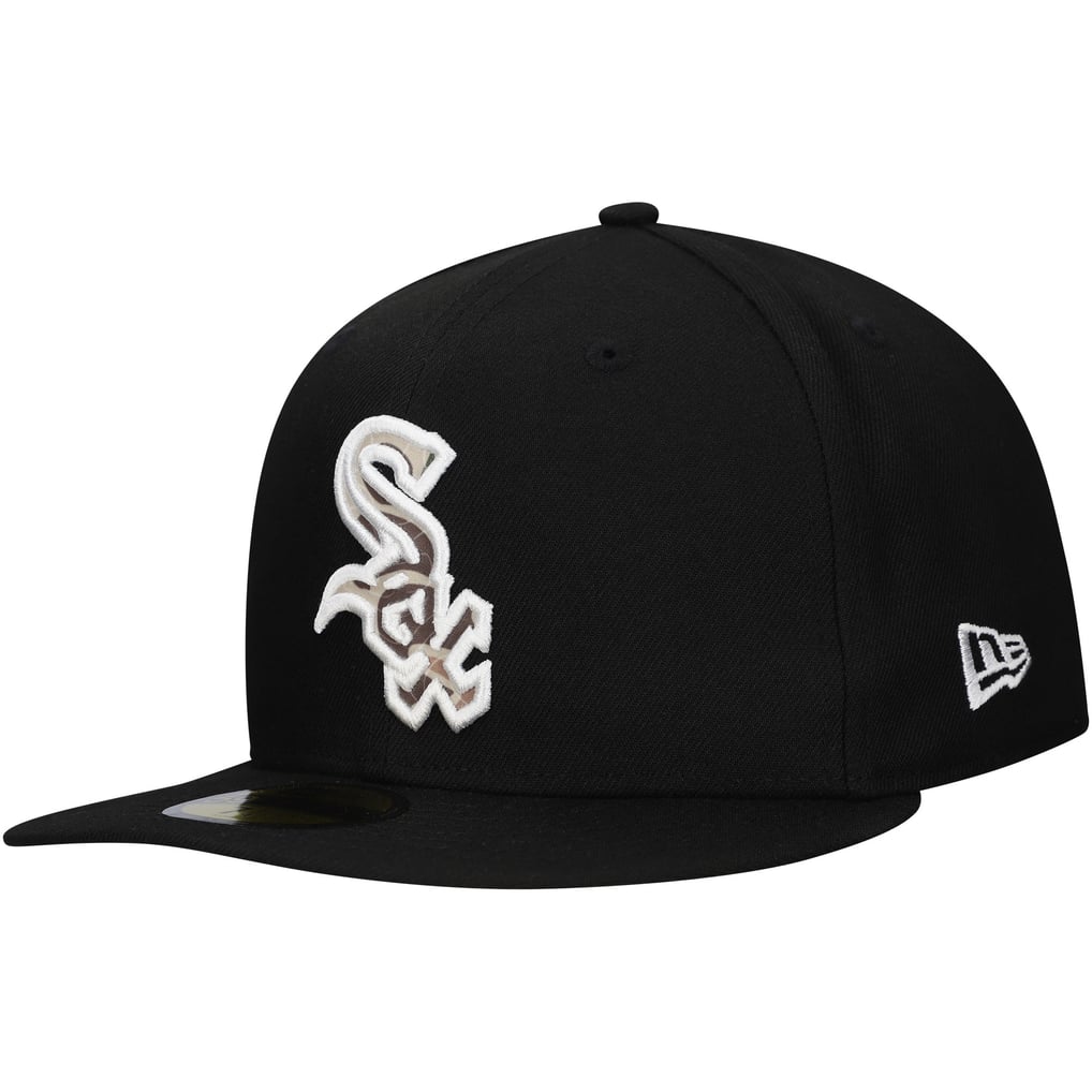 Chicago White Sox New Era Troop Chant Camo Undervisor 59FIFTY Fitted Hat - Black