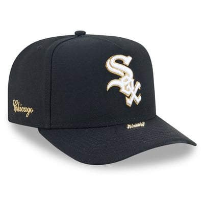 Chicago White Sox New Era Visor Pin 9FIFTY A-Frame Snapback Hat - Black