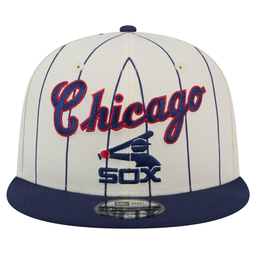 Chicago White Sox New Era Jersey Pinstripe 9FIFTY Snapback Hat - Cream