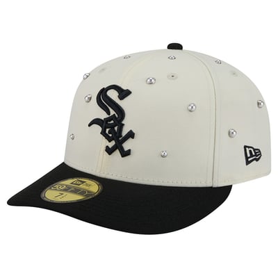 Chicago White Sox New Era Pearl Stud 59FIFTY Fitted Hat - Cream/Black