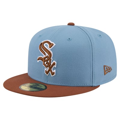 Chicago White Sox New Era Color Pack 59FIFTY Fitted Hat - Light Blue/Brown