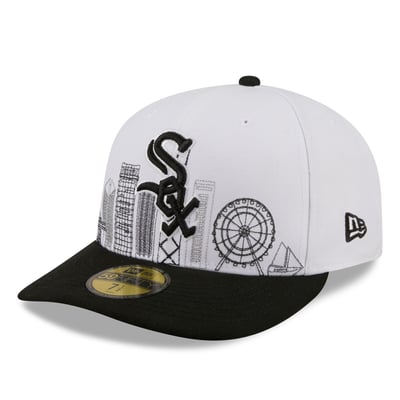 Chicago White Sox New Era City Skyline 59FIFTY Fitted Hat - White/Black