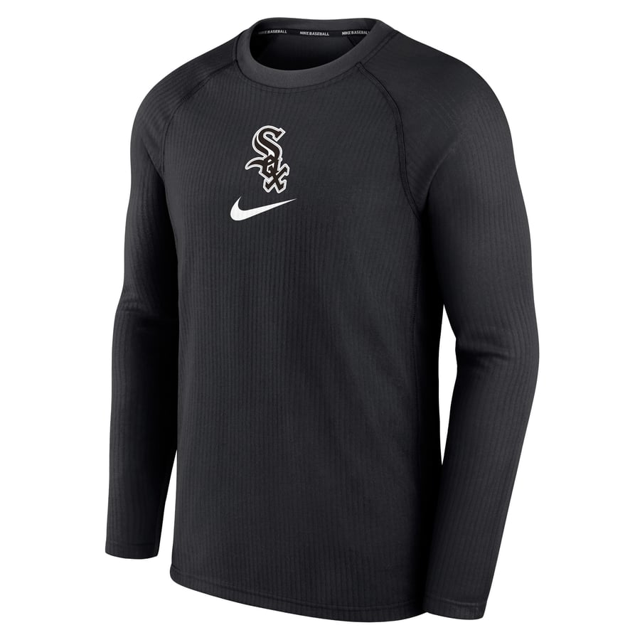 Chicago White Sox Nike Authentic Collection Game Raglan Performance Long Sleeve T-Shirt - Black