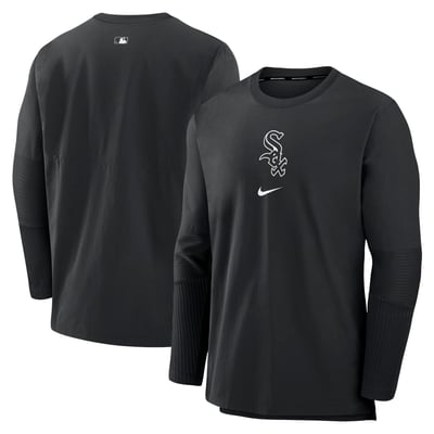 Chicago White Sox Nike Authentic Collection Game Raglan Performance Long Sleeve T-Shirt - Black