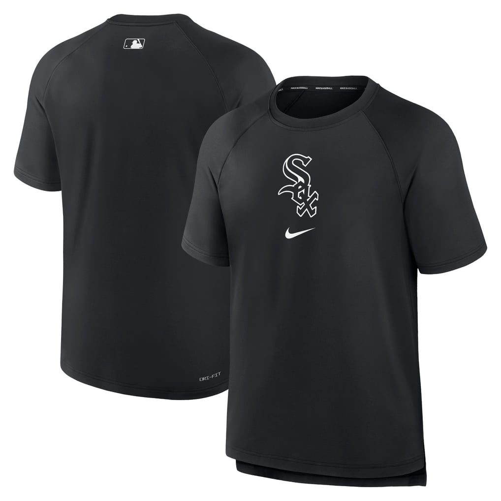 Chicago White Sox Nike Authentic Collection Pregame Raglan Performance T-Shirt - Black