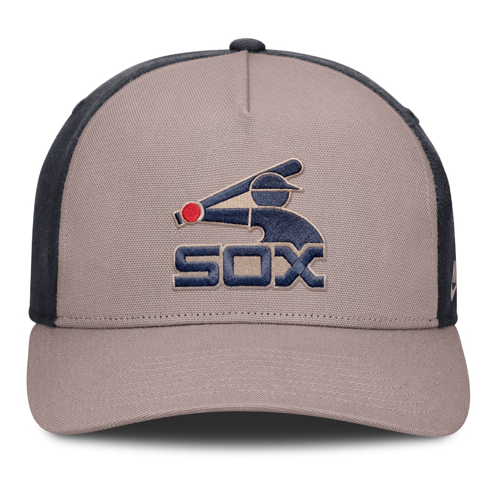 Chicago White Sox Nike Cooperstown Rise A-Frame Adjustable Hat - Light Brown/Navy