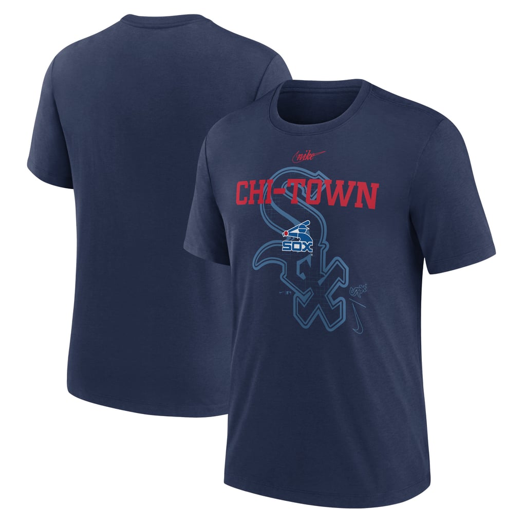 Chicago White Sox Nike Rewind Retro Tri-Blend T-Shirt - Navy