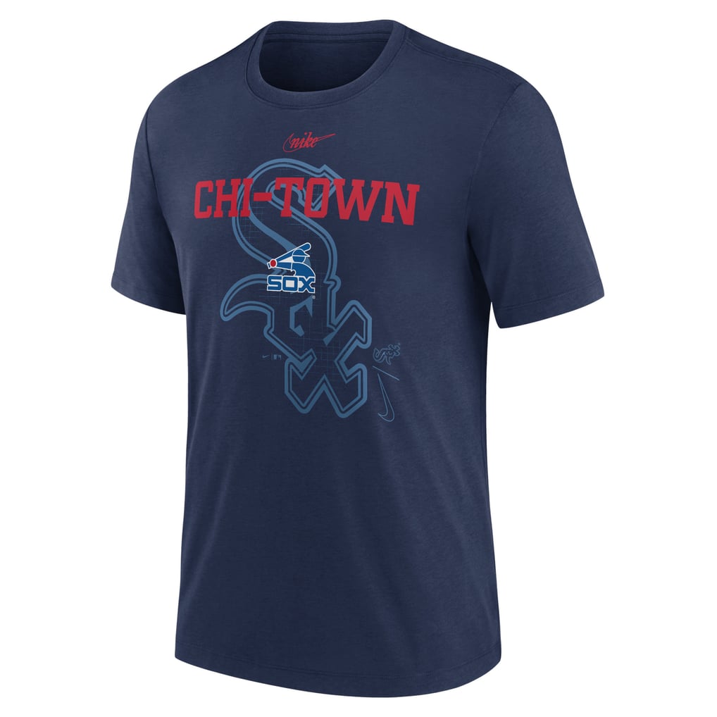  Chicago White Sox Nike Rewind Retro Tri-Blend T-Shirt - Navy