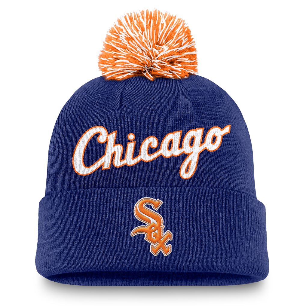  Chicago White Sox Nike Peak Cuffed Knit Hat with Pom - Royal