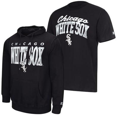 Chicago White Sox Starter Logo Hoodie & T-Shirt Combo Pack - Black