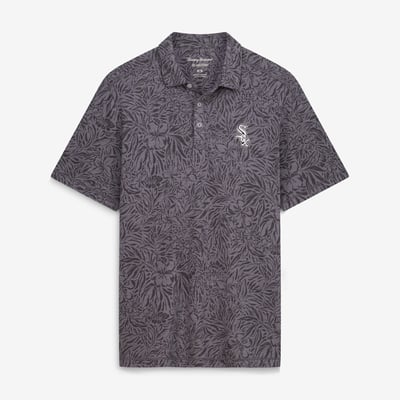  Chicago White Sox Tommy Bahama Wild Hibiscus Tri-Blend IslandZone Polo - Gray
