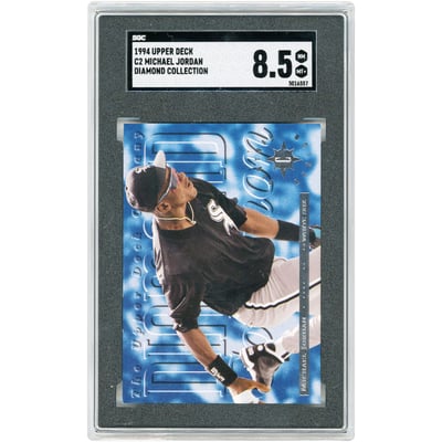 Michael Jordan Chicago White Sox 1994 Upper Deck Diamond Collection #C2 SGC Authenticated 8.5 Card 