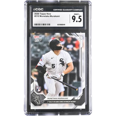 Munetaka Murakami Chicago White Sox 2026 Topps Now 1st Multi-HR Game Comes in Rivalry Victory #210 CGC Authenticated MINT+ 9.5 Rookie Card 