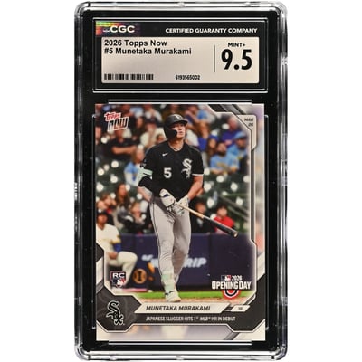 Munetaka Murakami Chicago White Sox 2026 Topps Now Japanese Slugger Hits 1st MLB HR in Debut #5 CGC Authenticated 9.5 Rookie Card