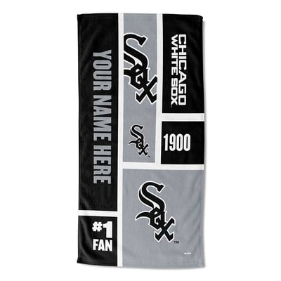 Chicago White Sox The Northwest Group 30'' x 60'' Colorblock Personalized Beach Towel
