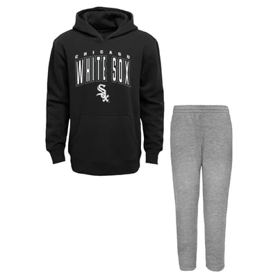 Chicago White Sox Outerstuff Toddler Step By Step Hoodie & Pants Set - Black/Gray