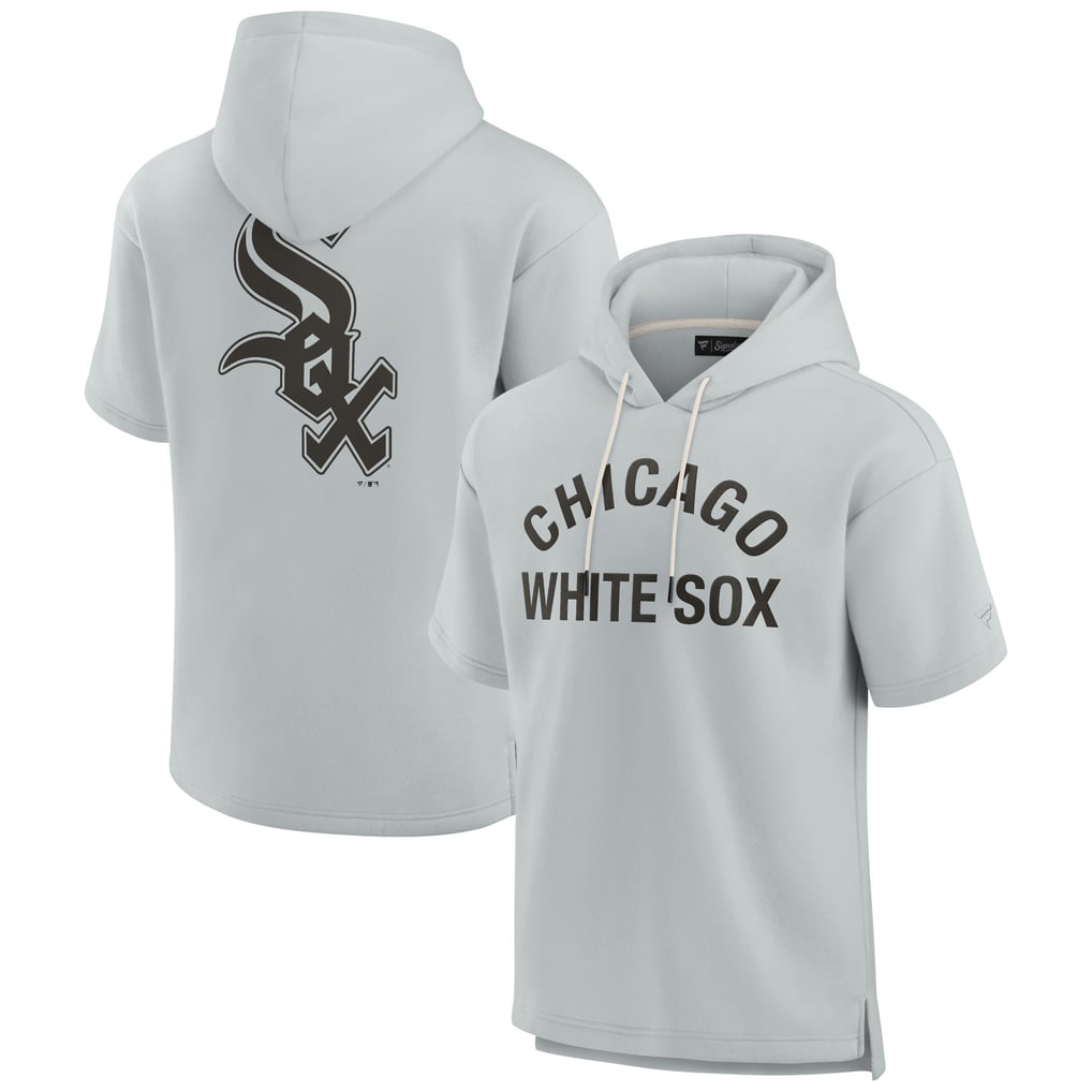 Chicago White Sox Fanatics Unisex Elements Super Soft Fleece Short Sleeve Pullover Hoodie - Gray