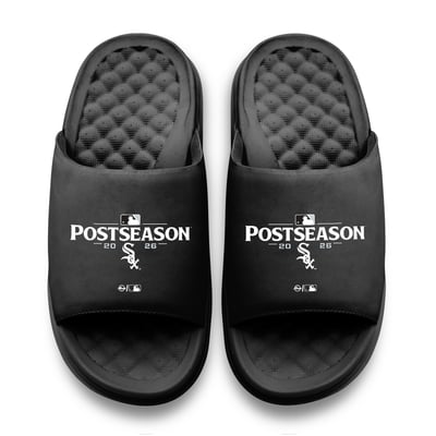 Chicago White Sox ISlide Unisex 2026 MLB Postseason Motive Slide Sandals - Black