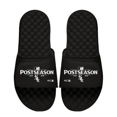 Chicago White Sox ISlide Unisex 2026 MLB Postseason Slide Sandals - Black