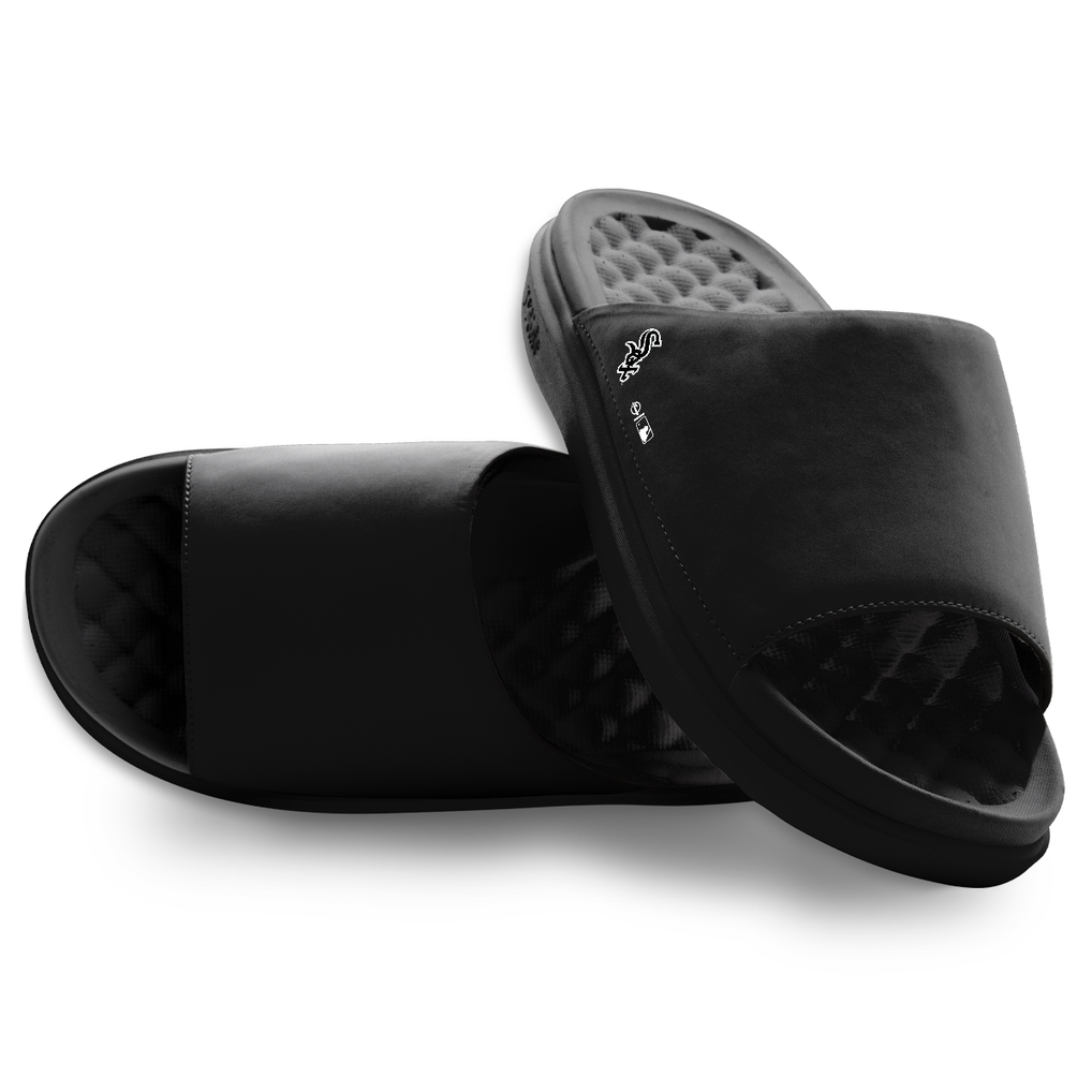 Chicago White Sox ISlide Unisex Minimalistic Motive Slide Sandals - Black
