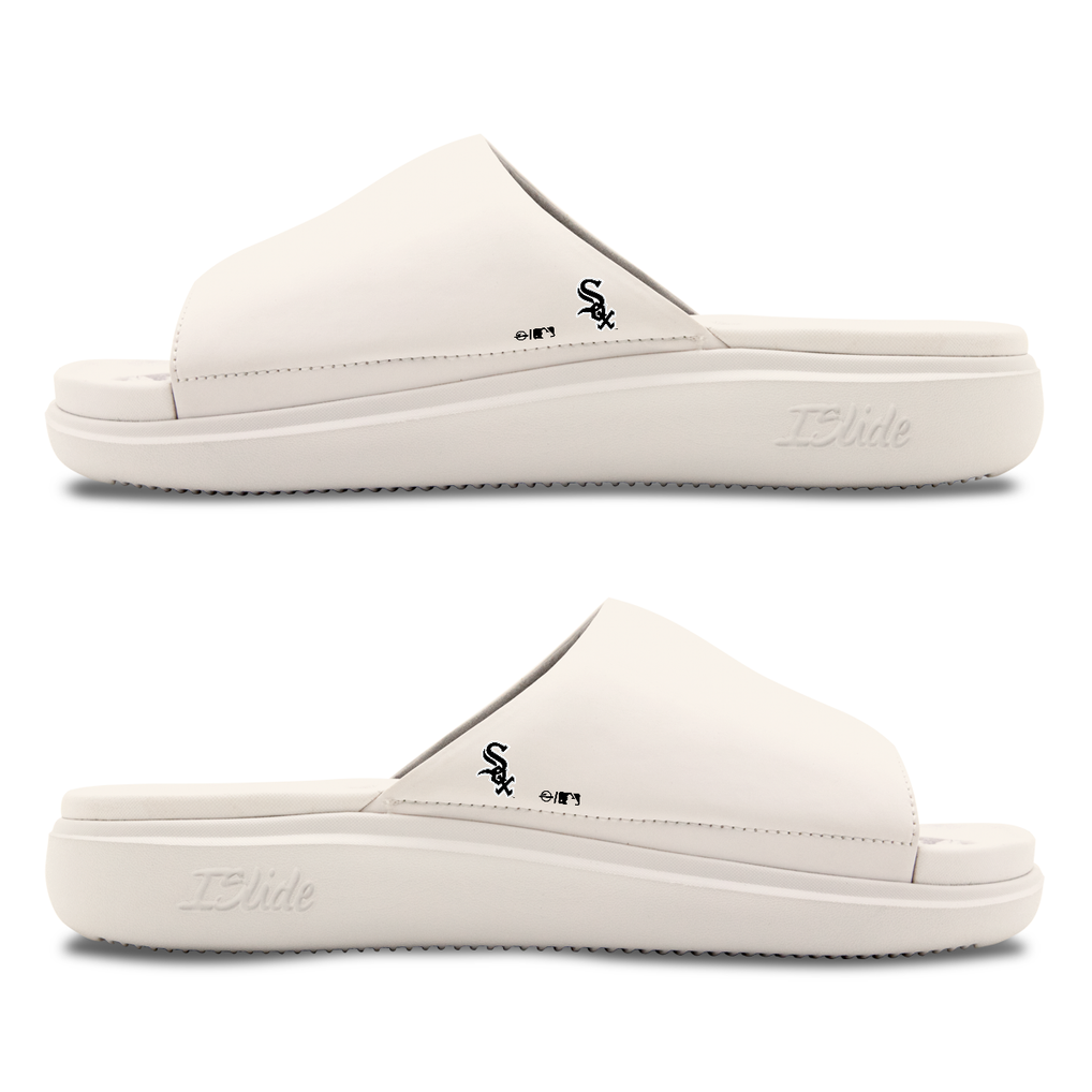 Chicago White Sox ISlide Unisex Minimalistic Motive Slide Sandals - Cream