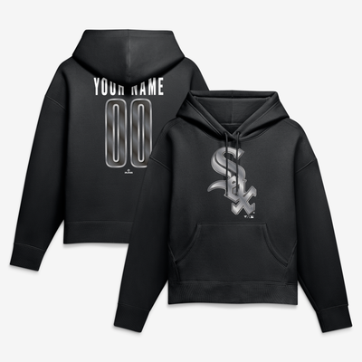 Chicago White Sox Women's Forged Mascot Personalized Name & Number Hoodie - Black