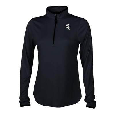 Chicago White Sox Columbia Women's Fairway Breeze Quarter-Zip Pullover - Black