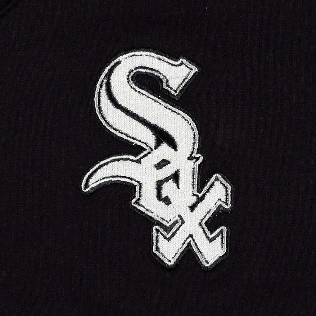 Chicago White Sox DKNY Sport Women's Lily V-Neck Pullover Sweatshirt - Black
