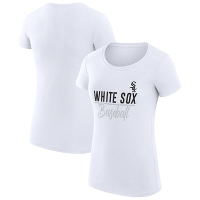 Chicago White Sox G-III 4Her by Carl Banks Women's Super-Slim Fit Lightweight Team Graphic T-Shirt - White