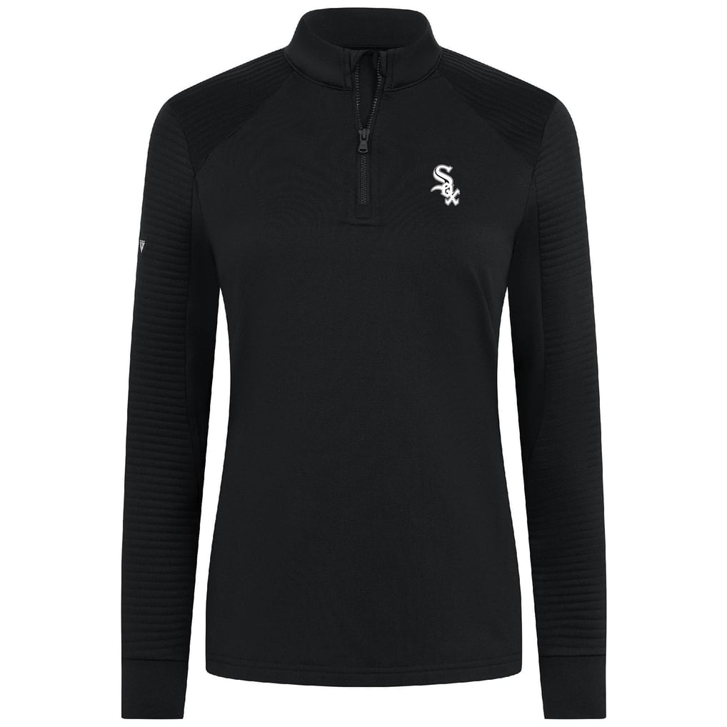 Chicago White Sox Levelwear Women's Power Insignia 2.0 Quarter-Zip Pullover Top - Black