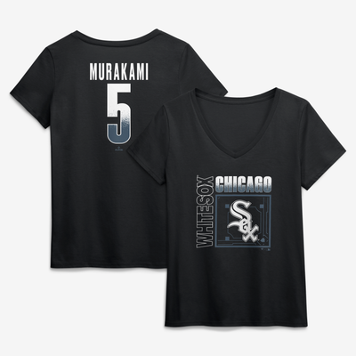Munetaka Murakami Chicago White Sox Women's Home Field Pop Name & Number V-Neck T-Shirt - Black