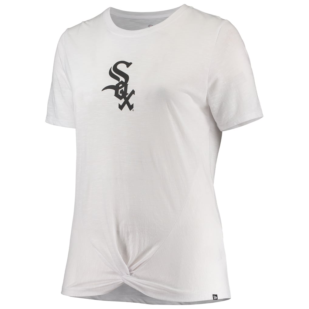 Chicago White Sox New Era Women's Plus Size 2-Hit Front Knot T-Shirt - White