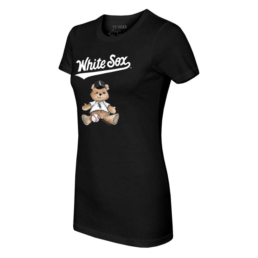 Chicago White Sox Tiny Turnip Women's Teddy Boy T-Shirt - Black