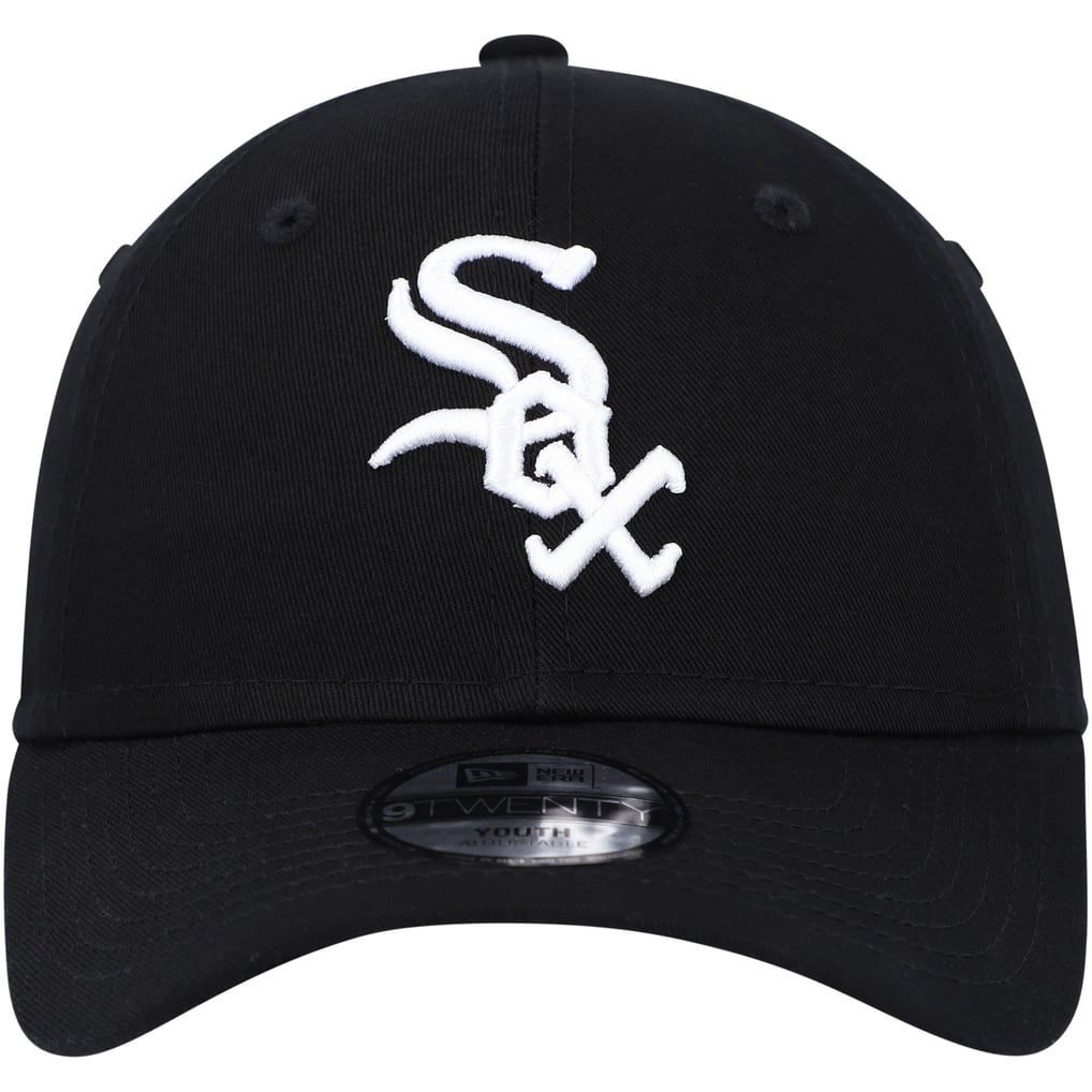 Chicago White Sox New Era Youth Core Classic 9TWENTY Adjustable Hat - Black
