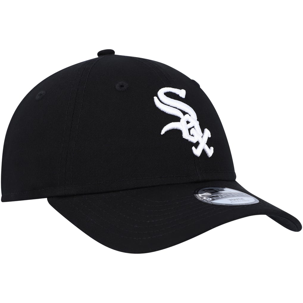 Chicago White Sox New Era Youth Core Classic 9TWENTY Adjustable Hat - Black