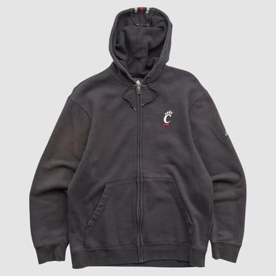 Cincinnati Bearcats Adidas 2010s Hooded Full Zip Sweatshirt - Black - S by Fanatics Real Vintage