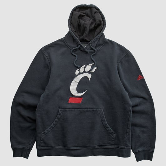Cincinnati Bearcats Adidas 2010s Hooded Pullover Sweatshirt - Black - XS by Fanatics Real Vintage